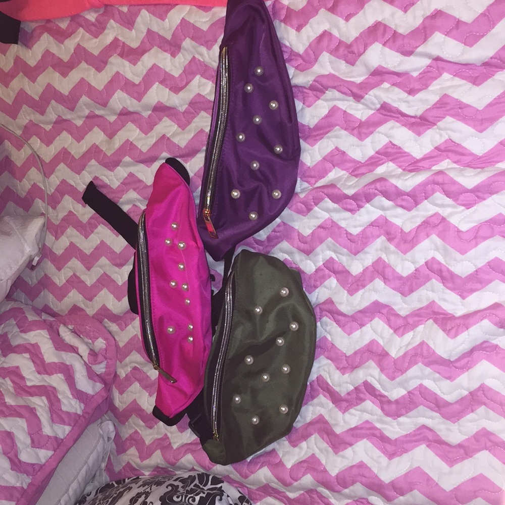 Pink,Olive Green, & Purple Fannie Packs .